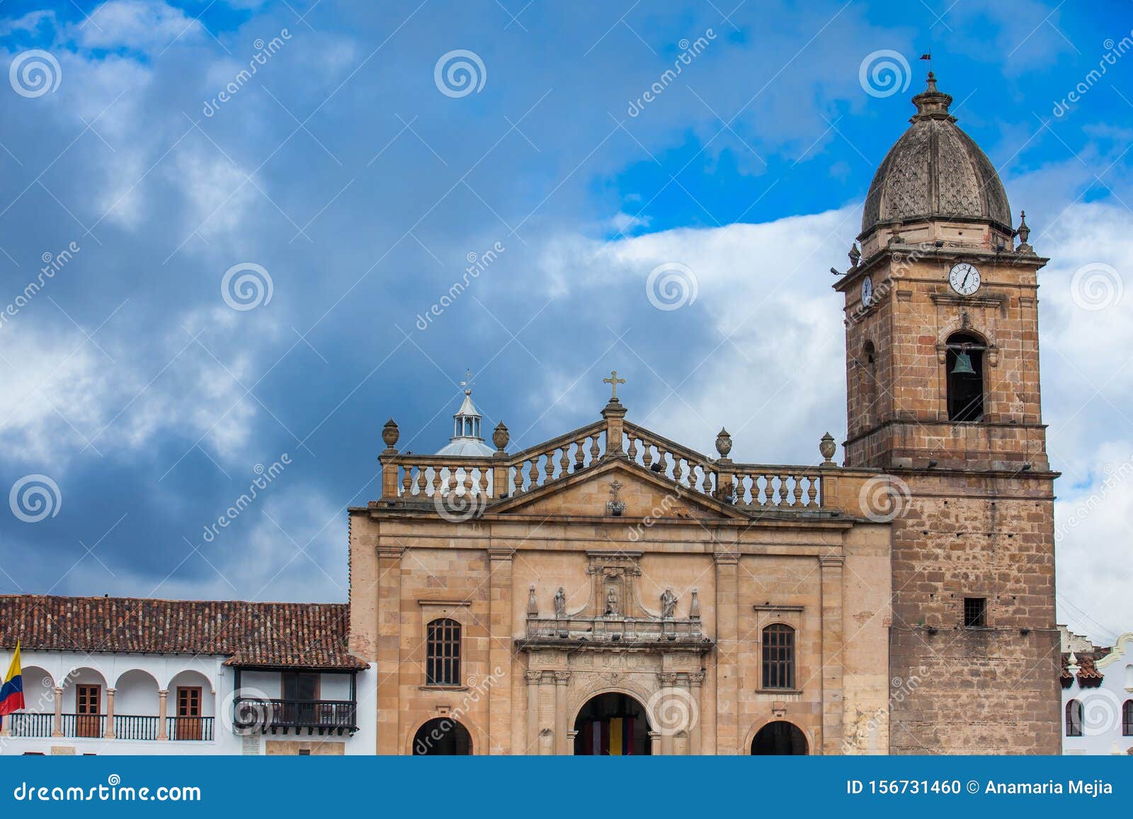 cathedral basilica of st. james the apostle the oldest roman catholic cathedral of colombia built on 1598 located in tunja