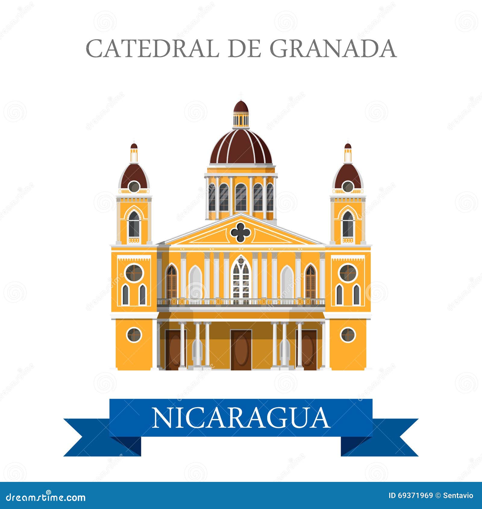 cathedral de granada nicaragua  flat attraction landmarks