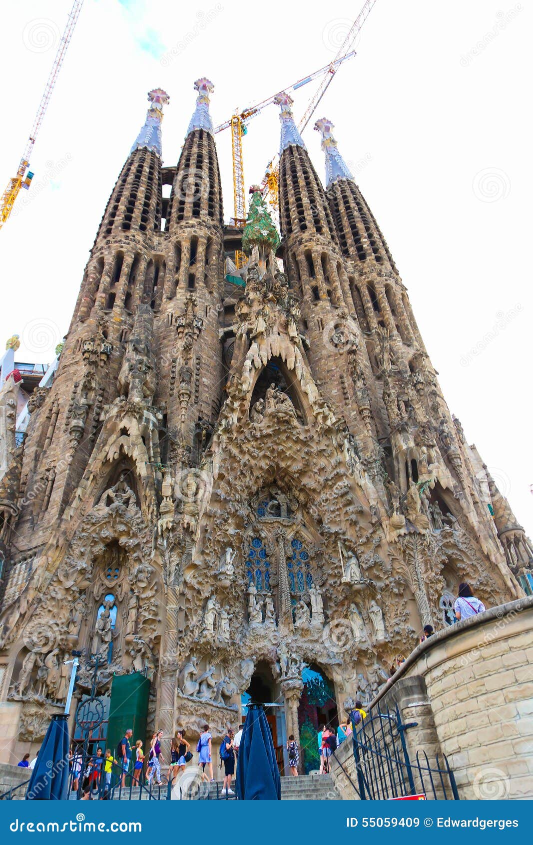 Cathedral of the Holy Family - Barcelona Editorial Stock Image - Image ...