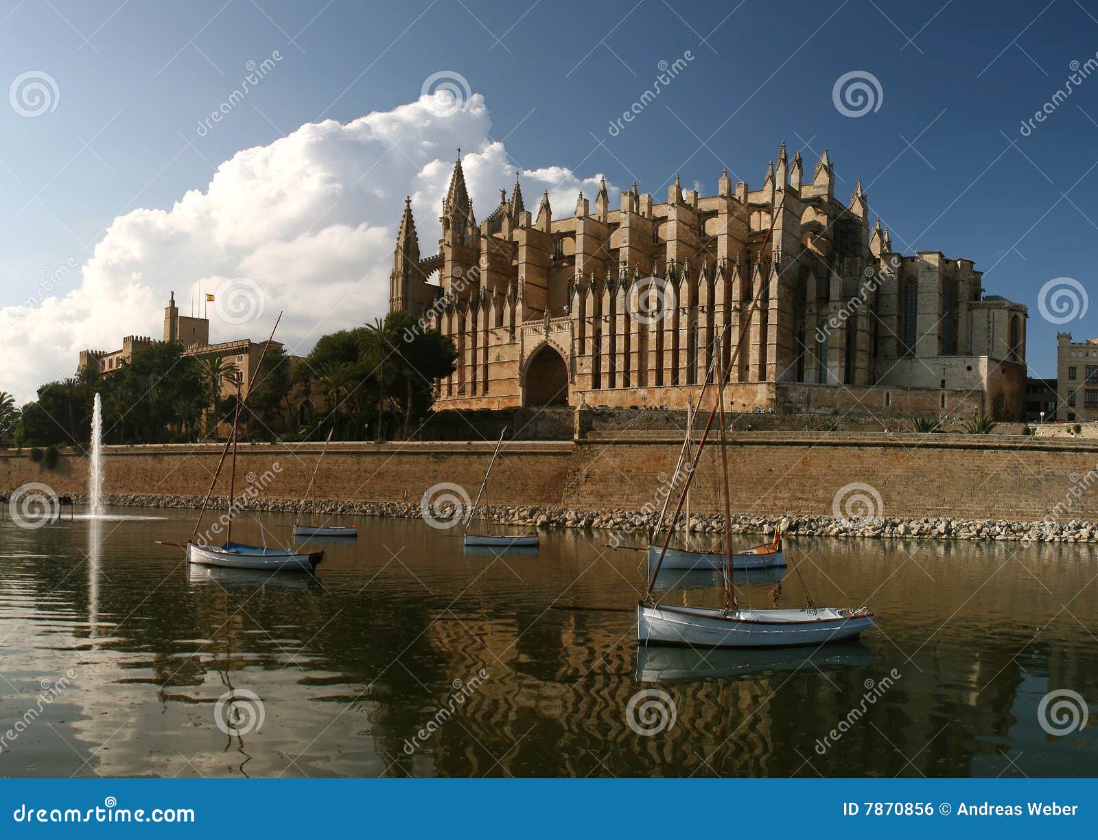 Cathedral La Seu in Palma De Mallorca, Spain Stock Photo Image of