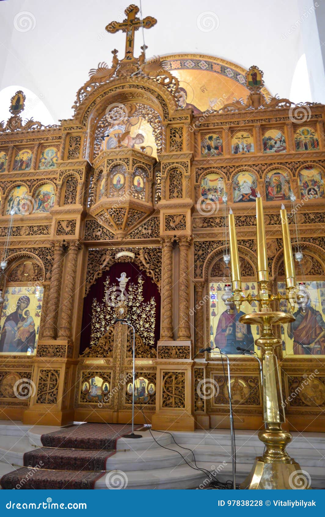 Cathedral of Saint Nectarios in Aegina Island, Greece on June 19, 2017
