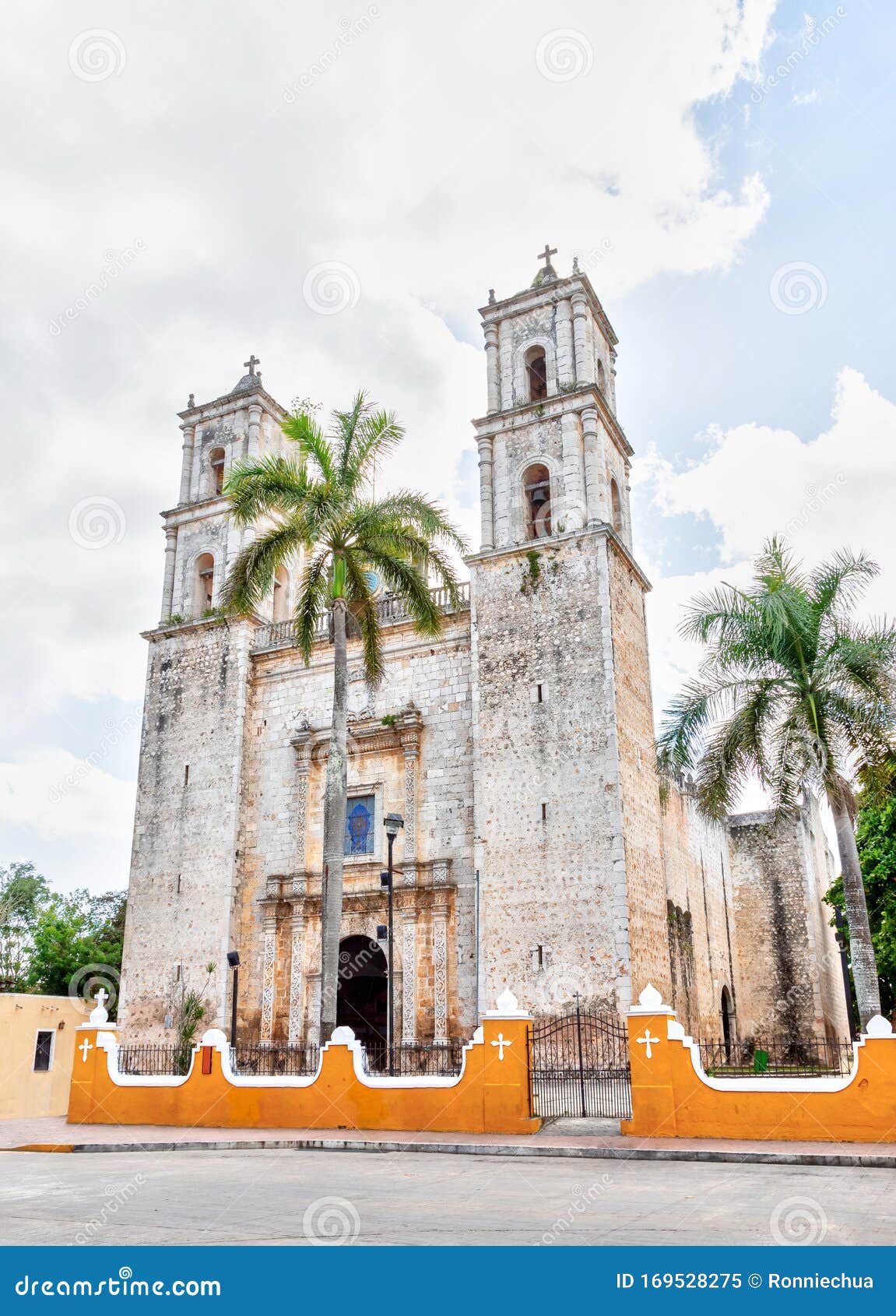 centuries-old historic cathedral of san gervasio church in valladolid, mexico