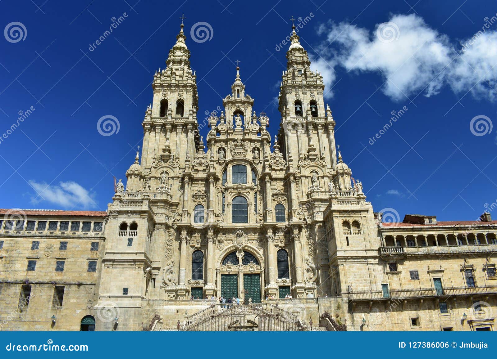 cathedral. santiago de compostela. plaza del obradoiro. spain.