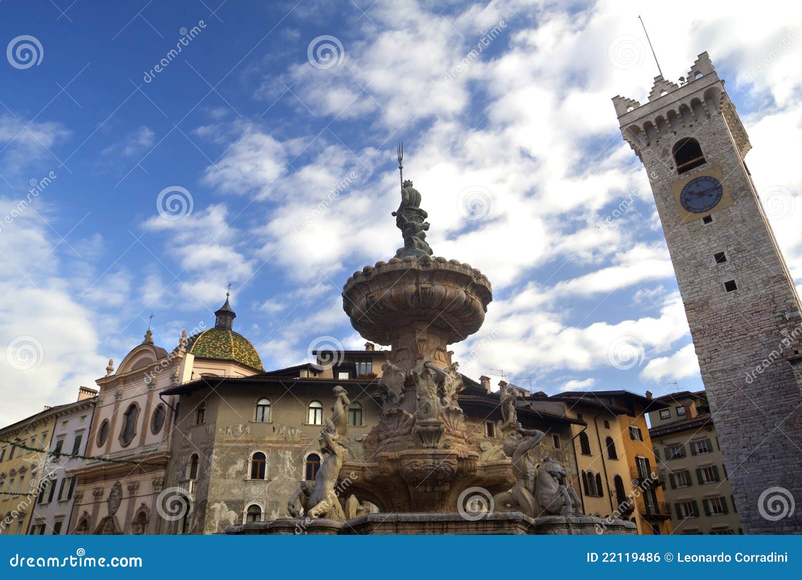 cathedral square in trento, italy