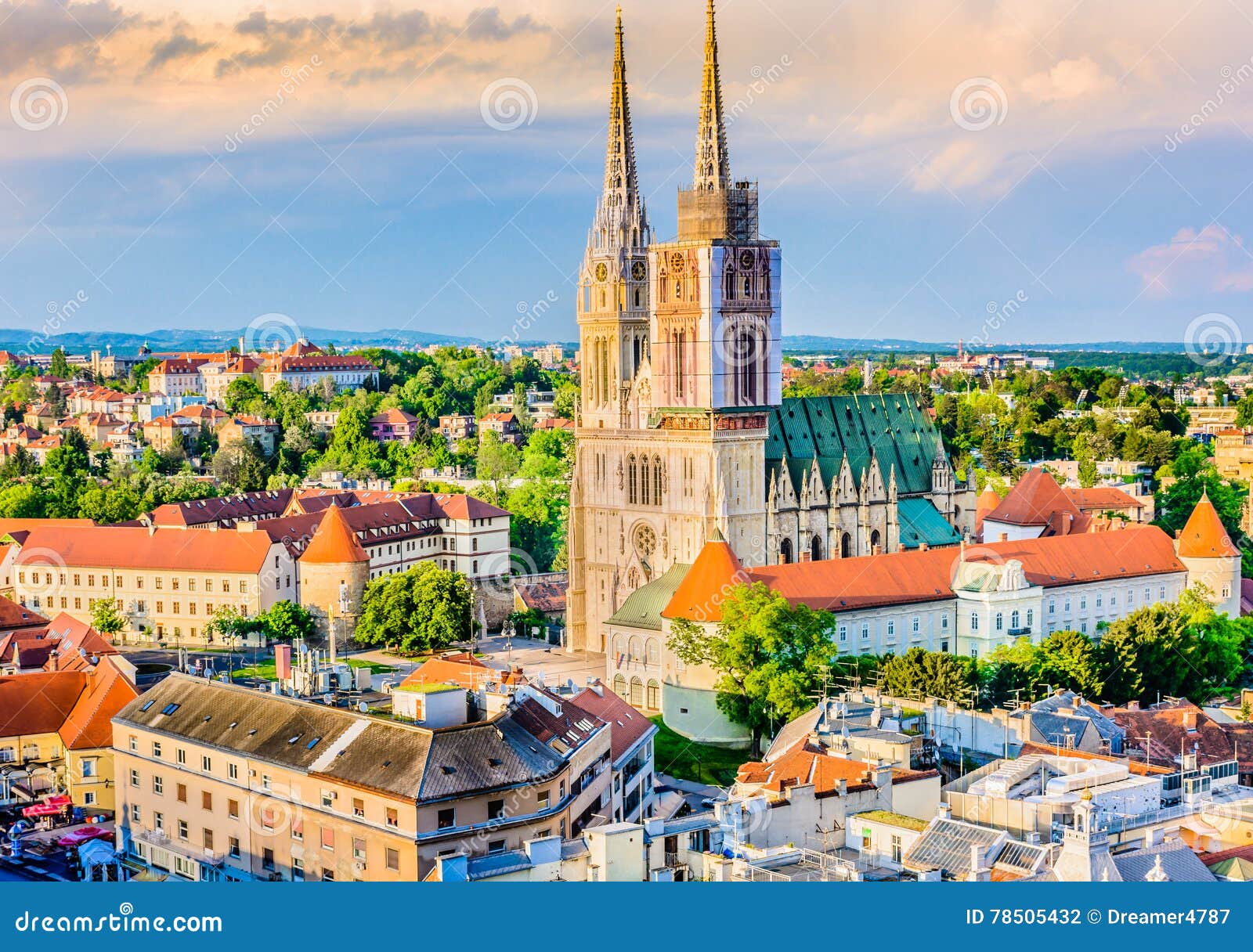 cathedral in zagreb, croatia.