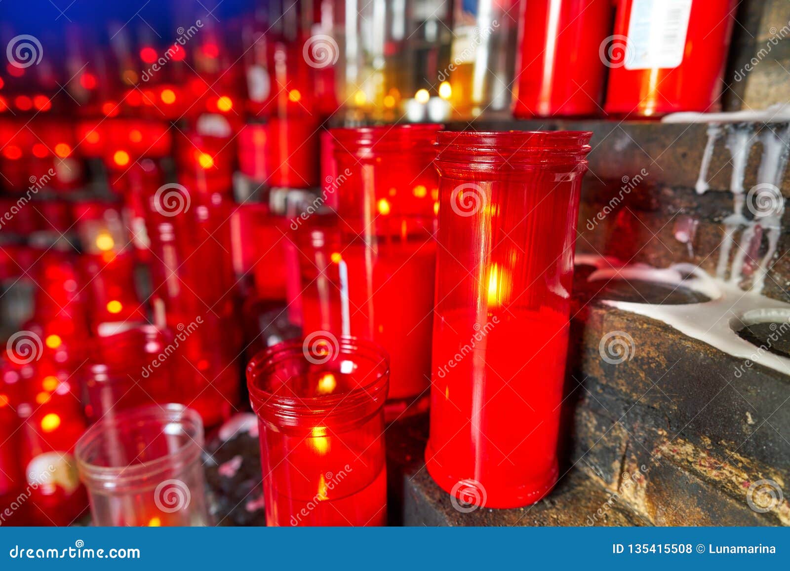 Catholic Candles from Prayers Stock Photo Image of meditating, fire