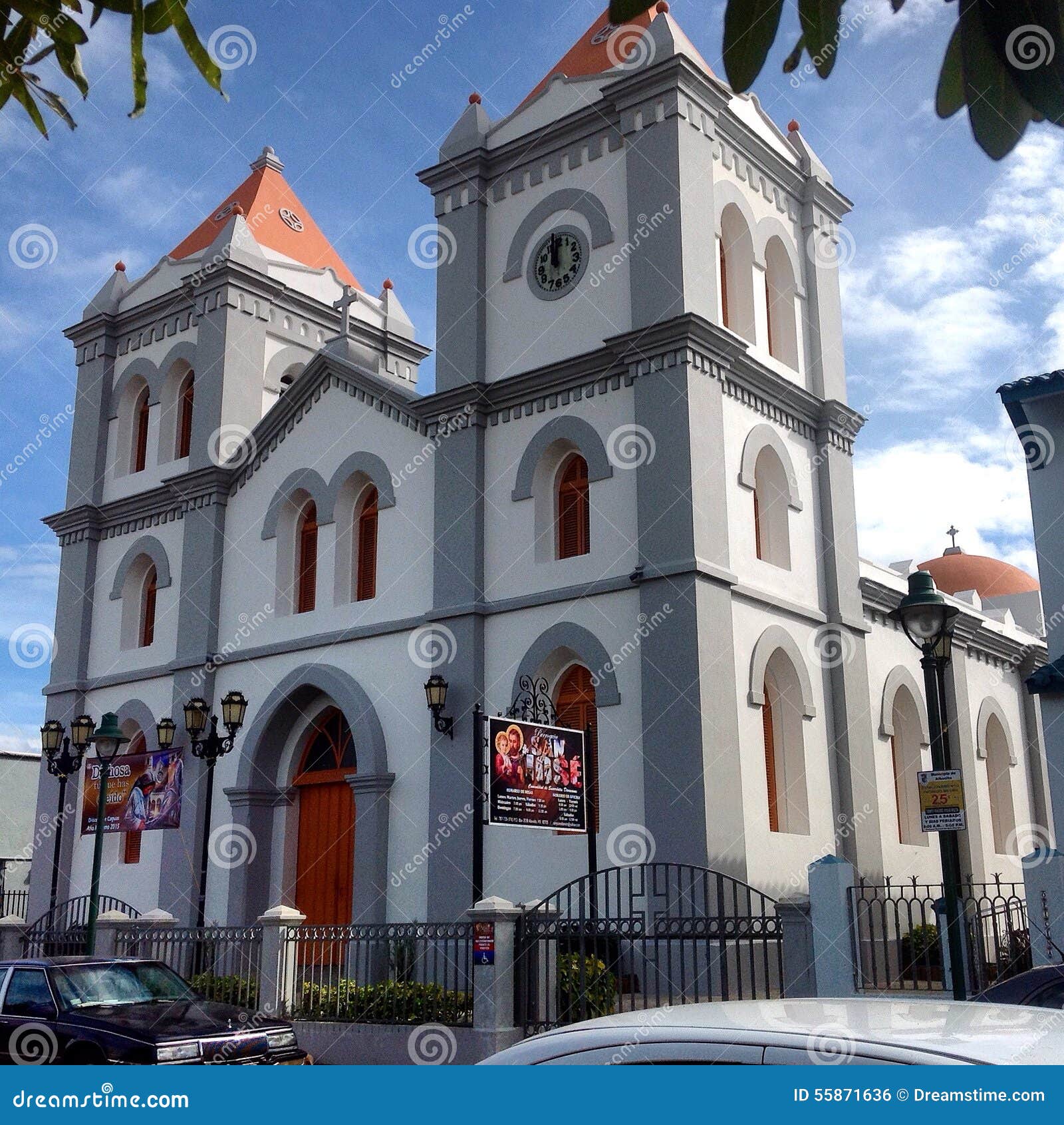 Catholic Church in Downtown Aibonito Stock Photo picture photo