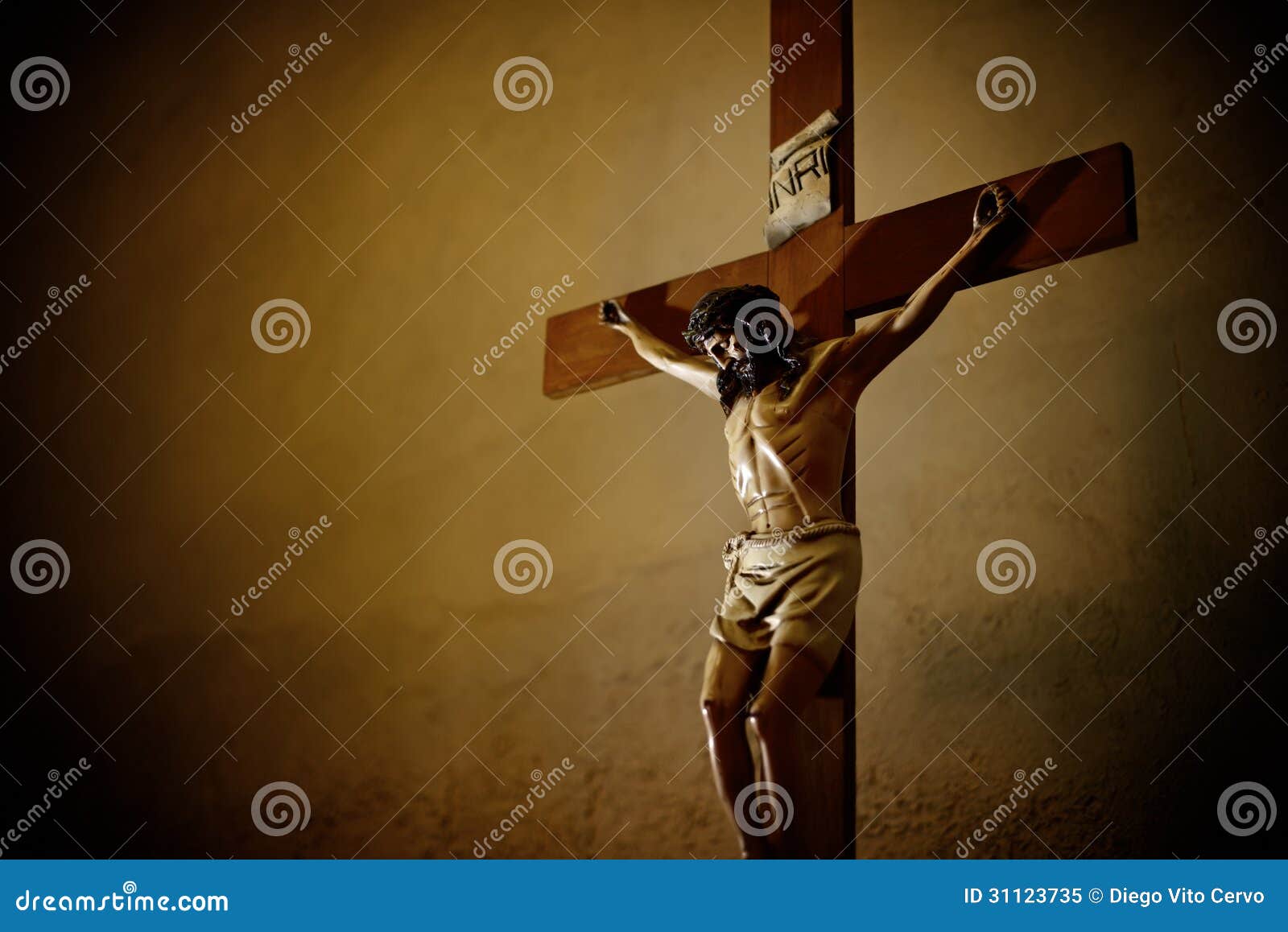 catholic church and jesus christ on crucifix