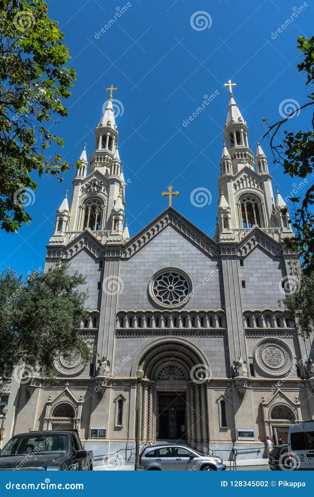 Catholic Church in San Francisco, California. San Francisco,California,USA - June 12, 2018 : Saint Peter and Paul Church in Filbert Street