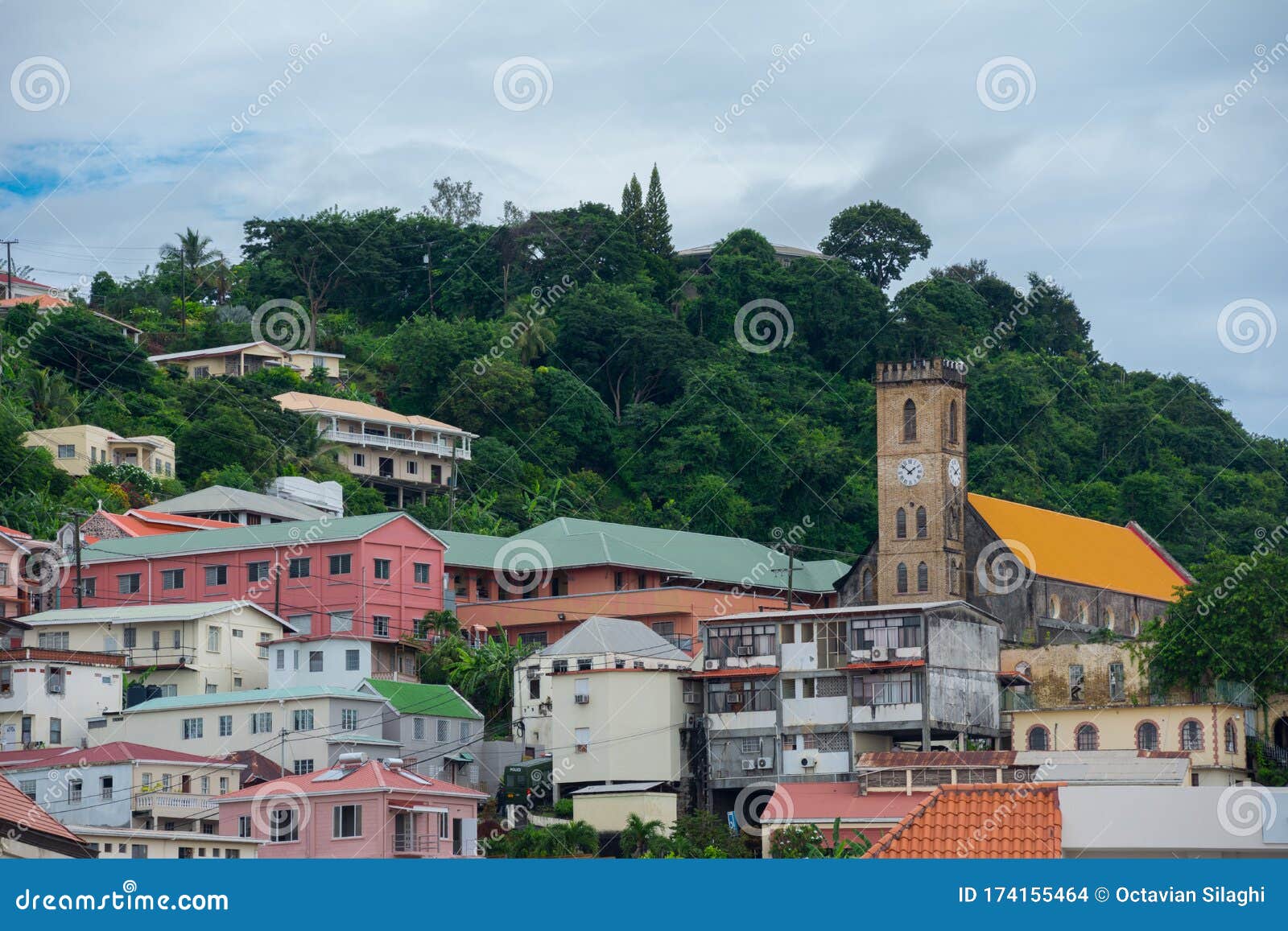 Immaculate Conception Cathedral in St. George`s, Grenada Stock Photo ...