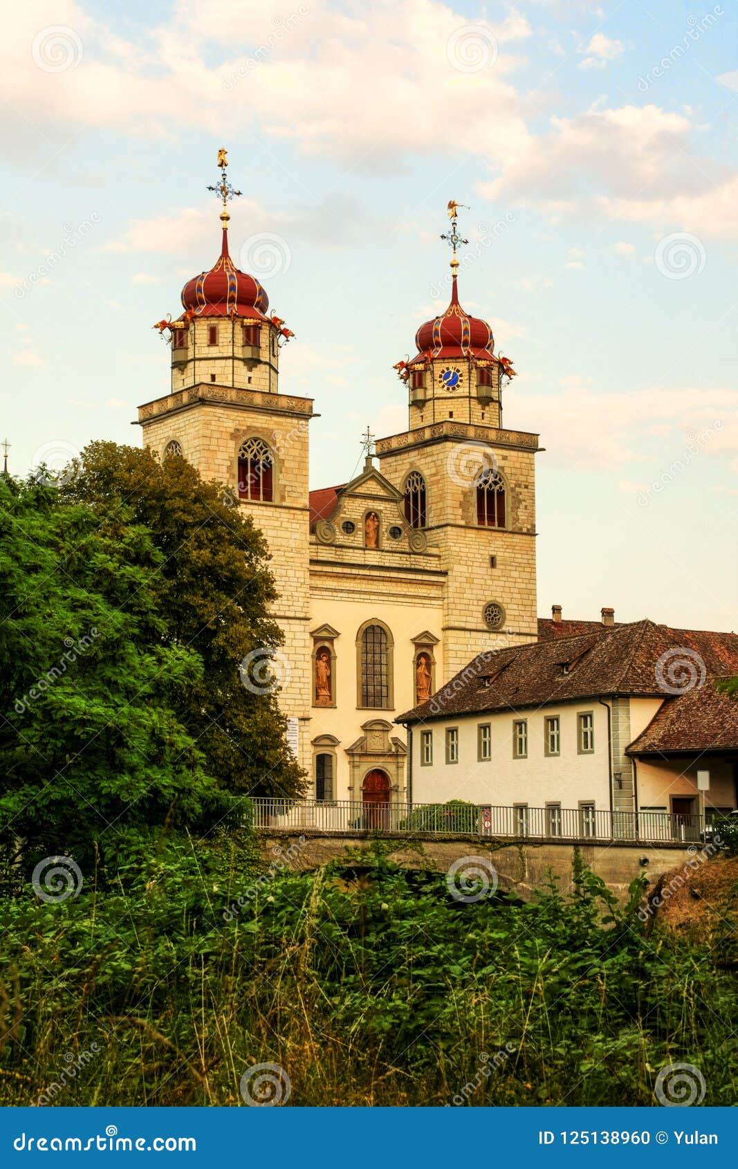 Catholic Monastery, Rheinau, Switzerland Stock Photo Image of