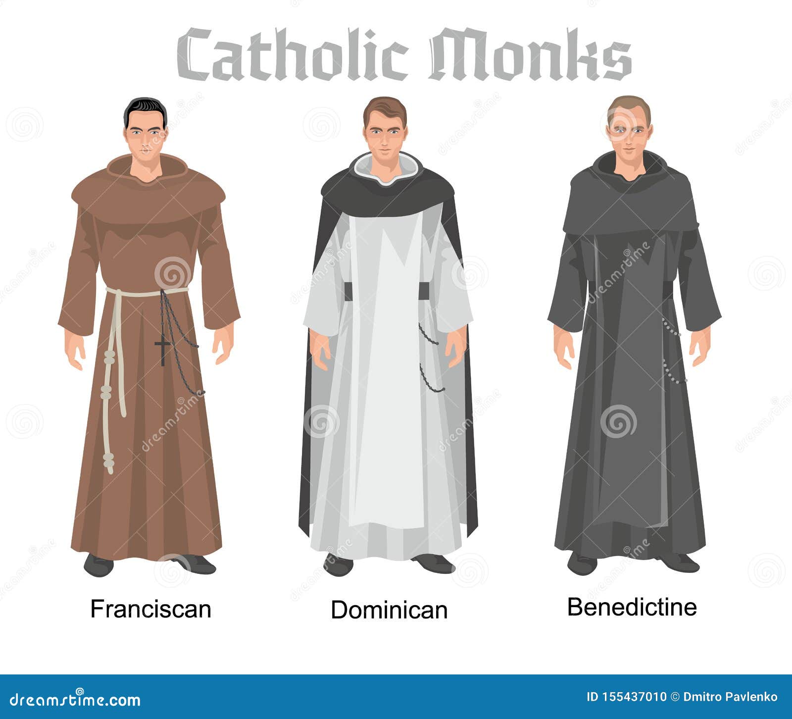 Catholic Monk In Robes Flat Illustration Cartoon Vector catholic-monk-in-robes-flat-illustration-cartoon-vector
