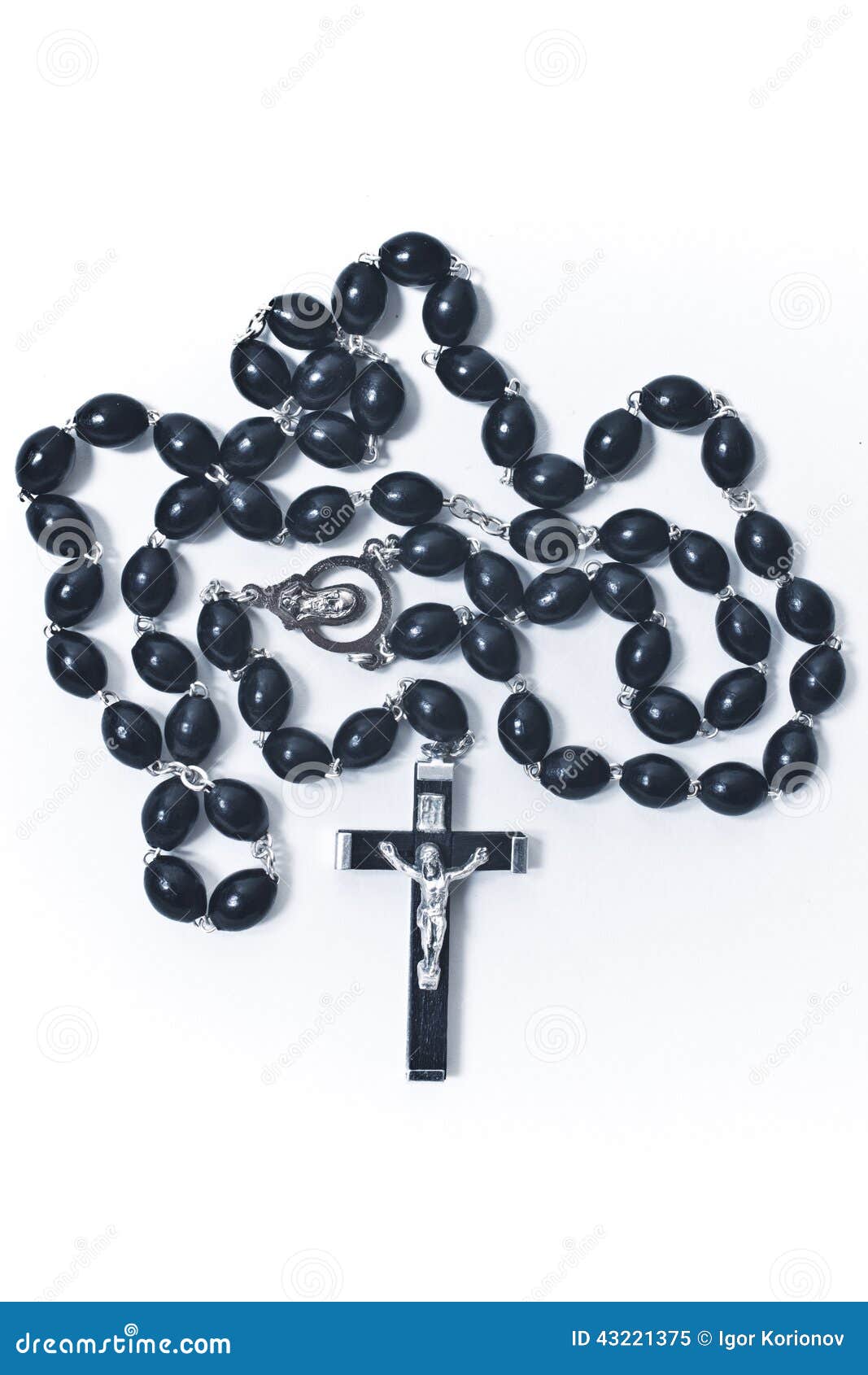 Catholic Rosary With Crucifix Stock Image - Image of necklace ...
