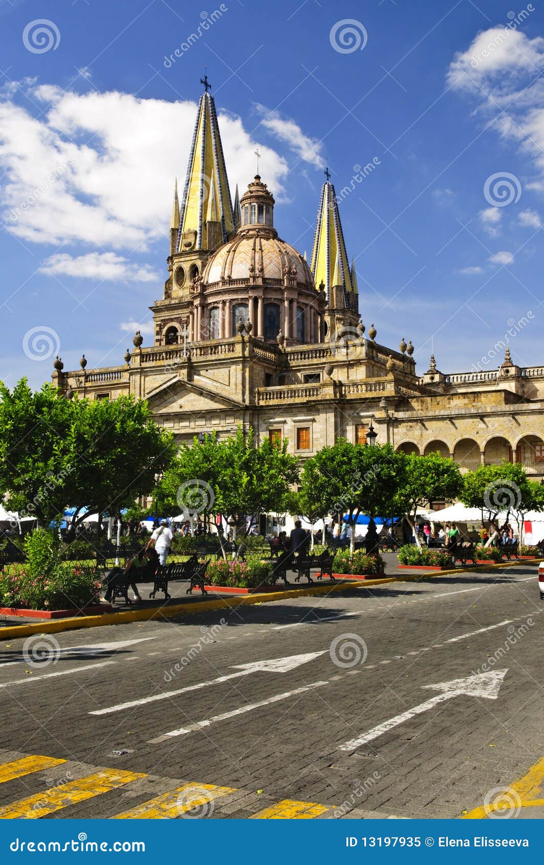 Cathédrale de Guadalajara dans Jalisco, Mexique. Vue de la cathédrale de Zocalo au centre historique à Guadalajara, Jalisco, Mexique