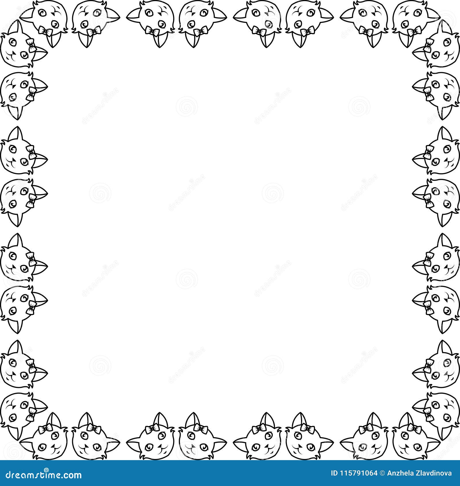 Frame, Border for the Design of Postcards or  Pages. Stock Vector Illustration of poster