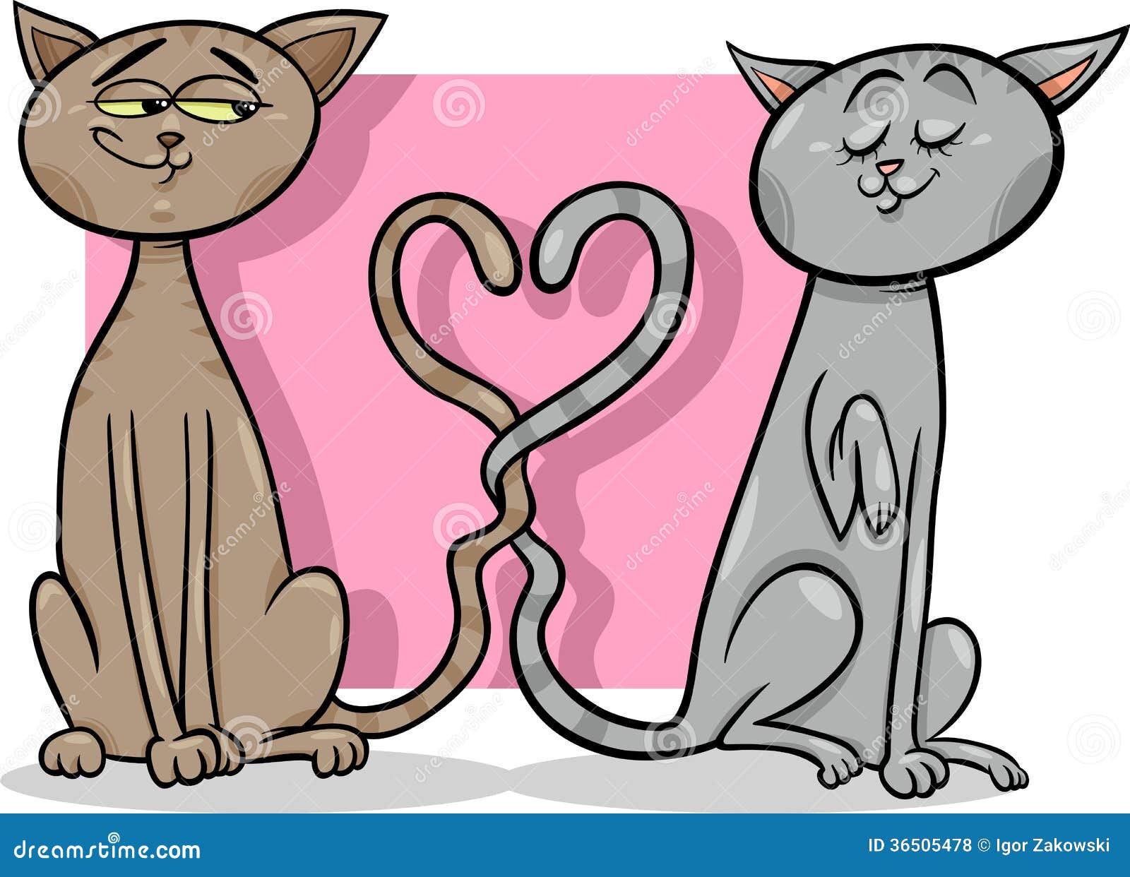 Cats in Love Cartoon Illustration Stock Vector - Illustration of emotions,  funny: 36505478