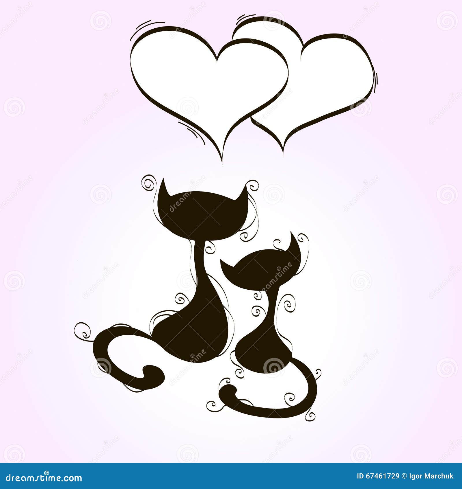 Cats in love logo icon Royalty Free Vector Image