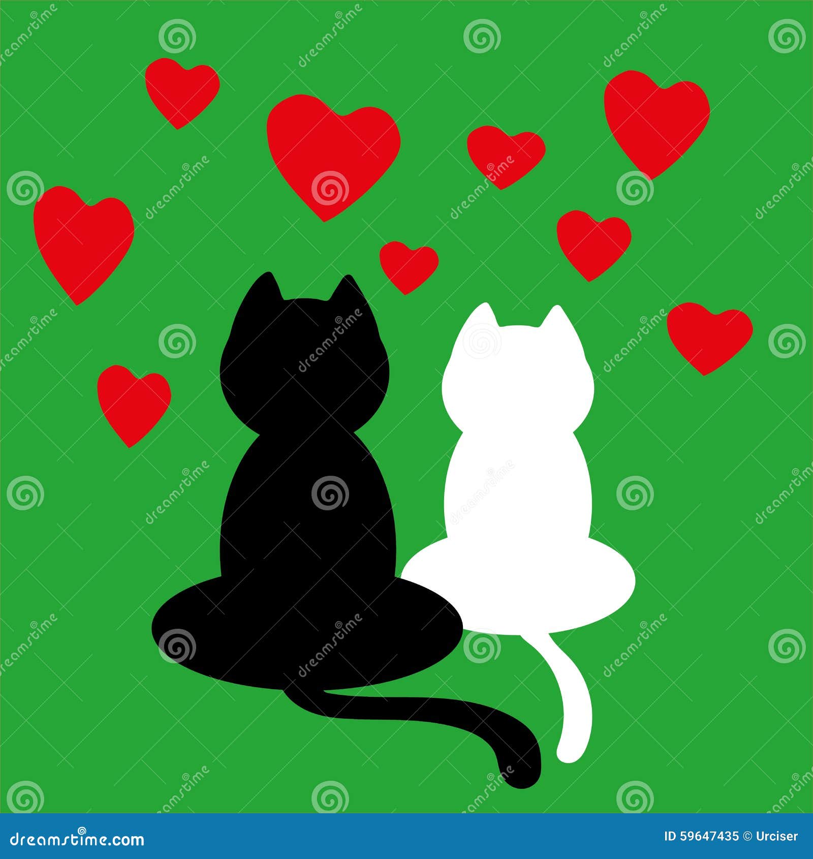 Cats Love Me. Heart And Pets. Logo For Cats Owner And Animal Lovers Vector Illustration