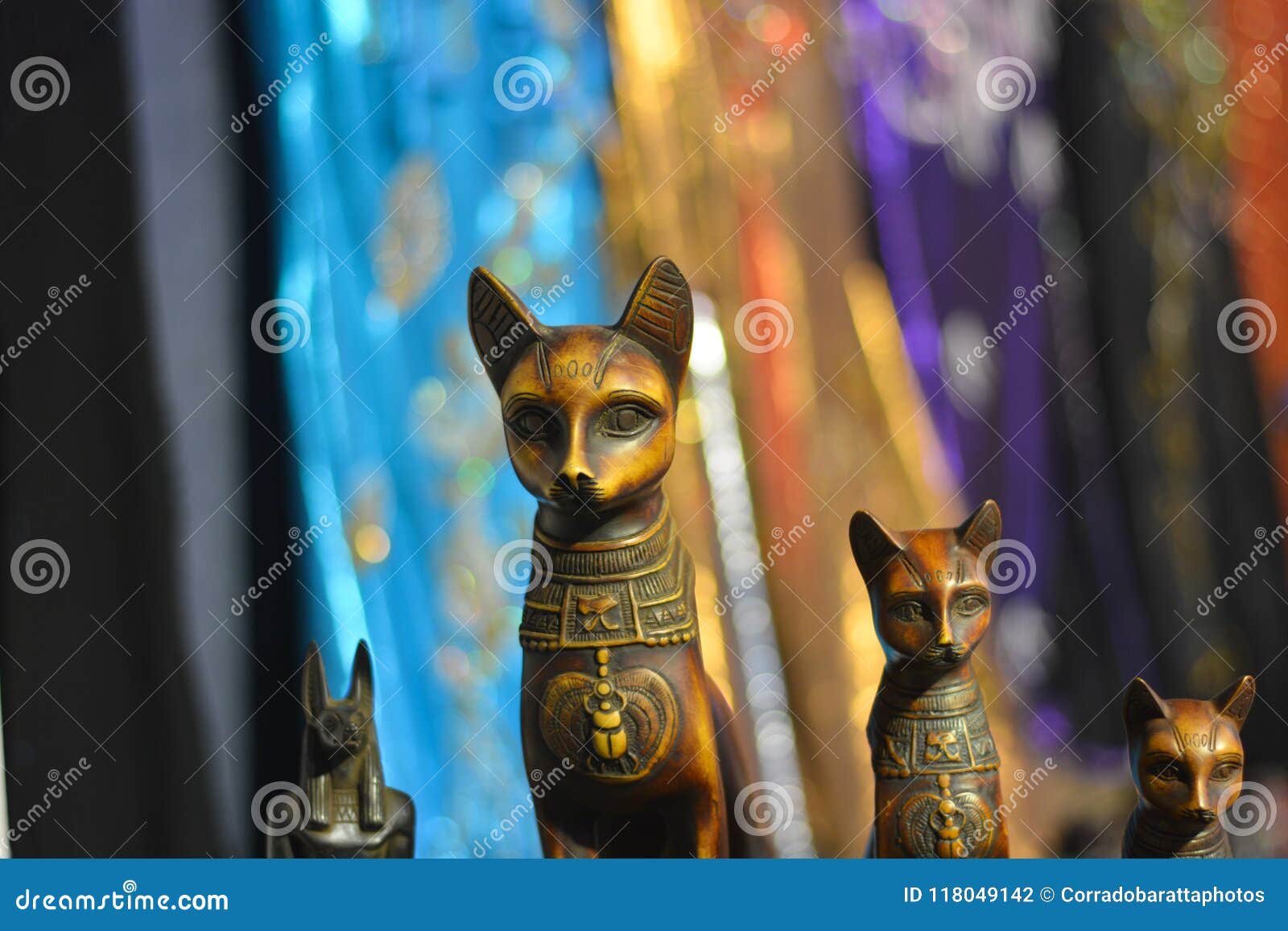 Cats and Pyramids Symbols of Ancient Egypt Stock Photo Image of
