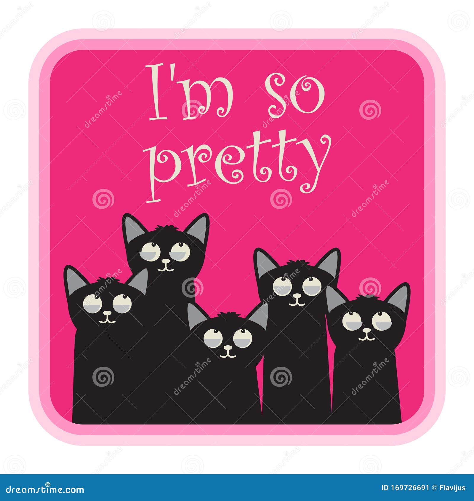 Cats T-shirts Design, Text - Im so Pretty Stock Vector - Illustration of  cheerful, graphic: 169726691