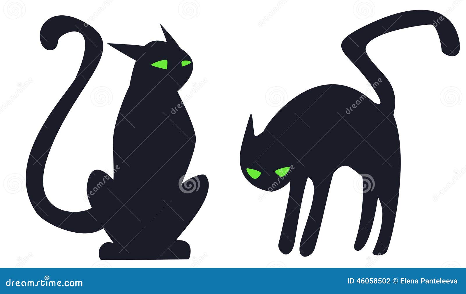 Illustration Three Angry Cats