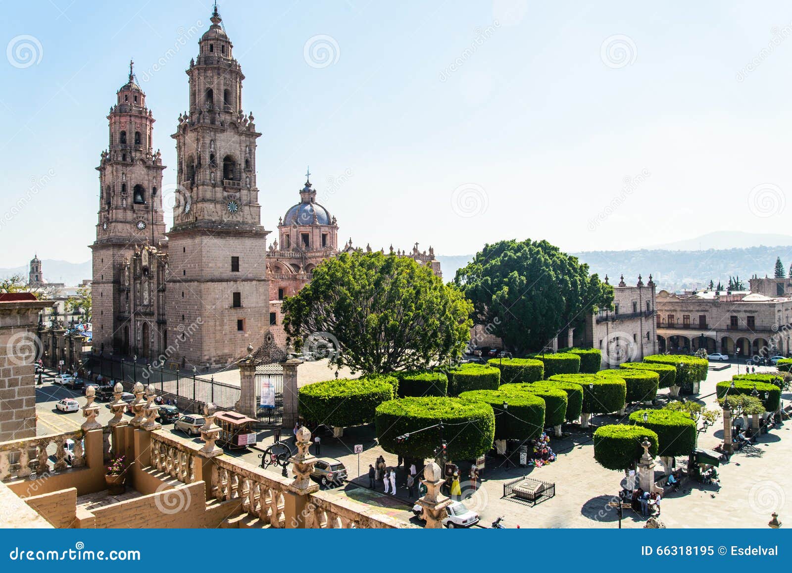Cattedrale Di Morelia in Michoacan Messico Immagine Editoriale