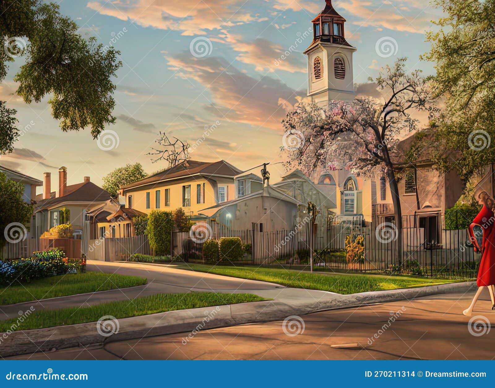 cattleman square neighborhood in san antonio, texas usa.