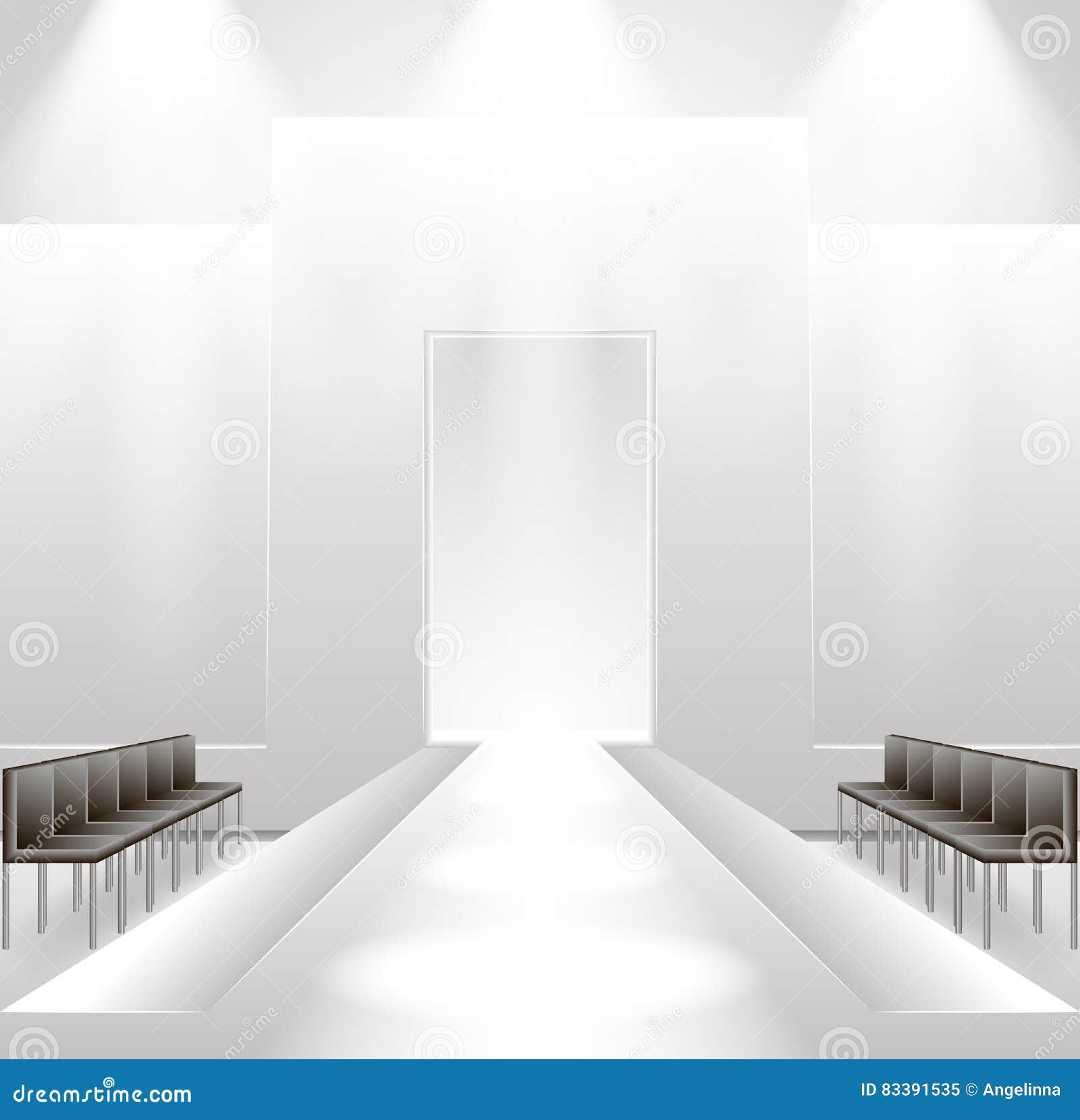 Catwalk Background Cartoon Vector | CartoonDealer.com #83391535