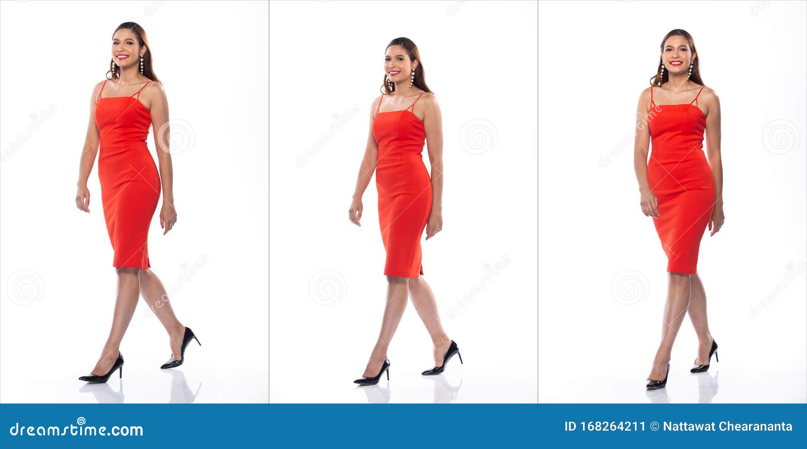 Caucasian Business Woman in Red Dress High Heel Stock Image - Image of ...