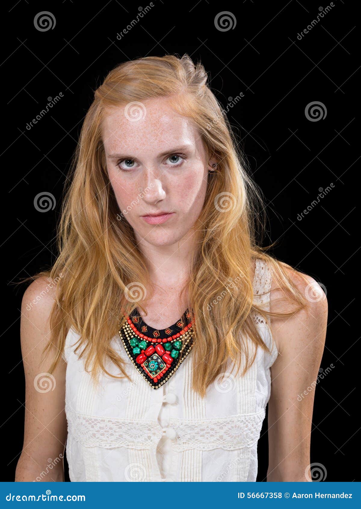 Caucasian Female Expression Portrait Stock Photo Image of female