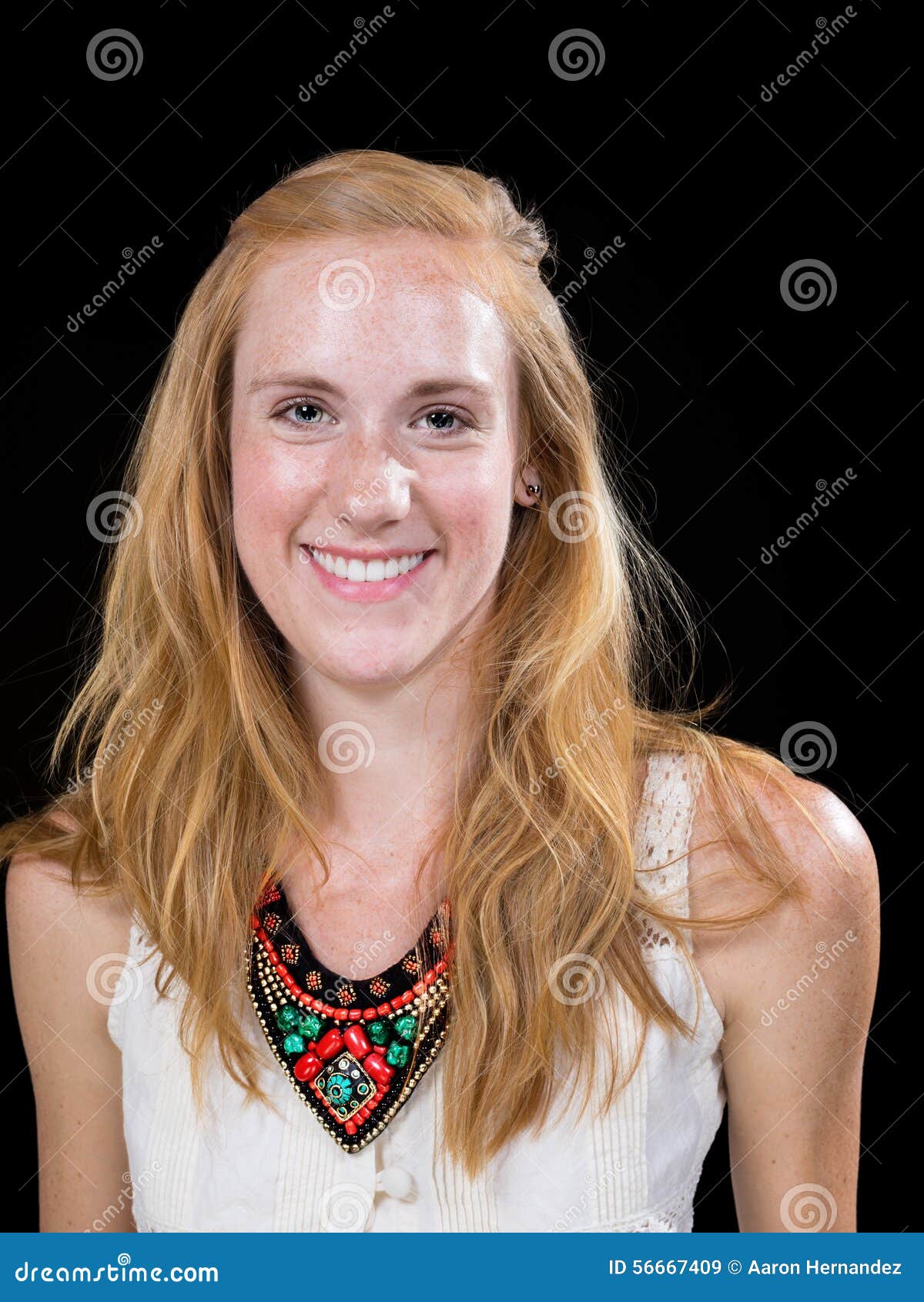 Caucasian Female Expression Portrait Stock Image Image of friendly
