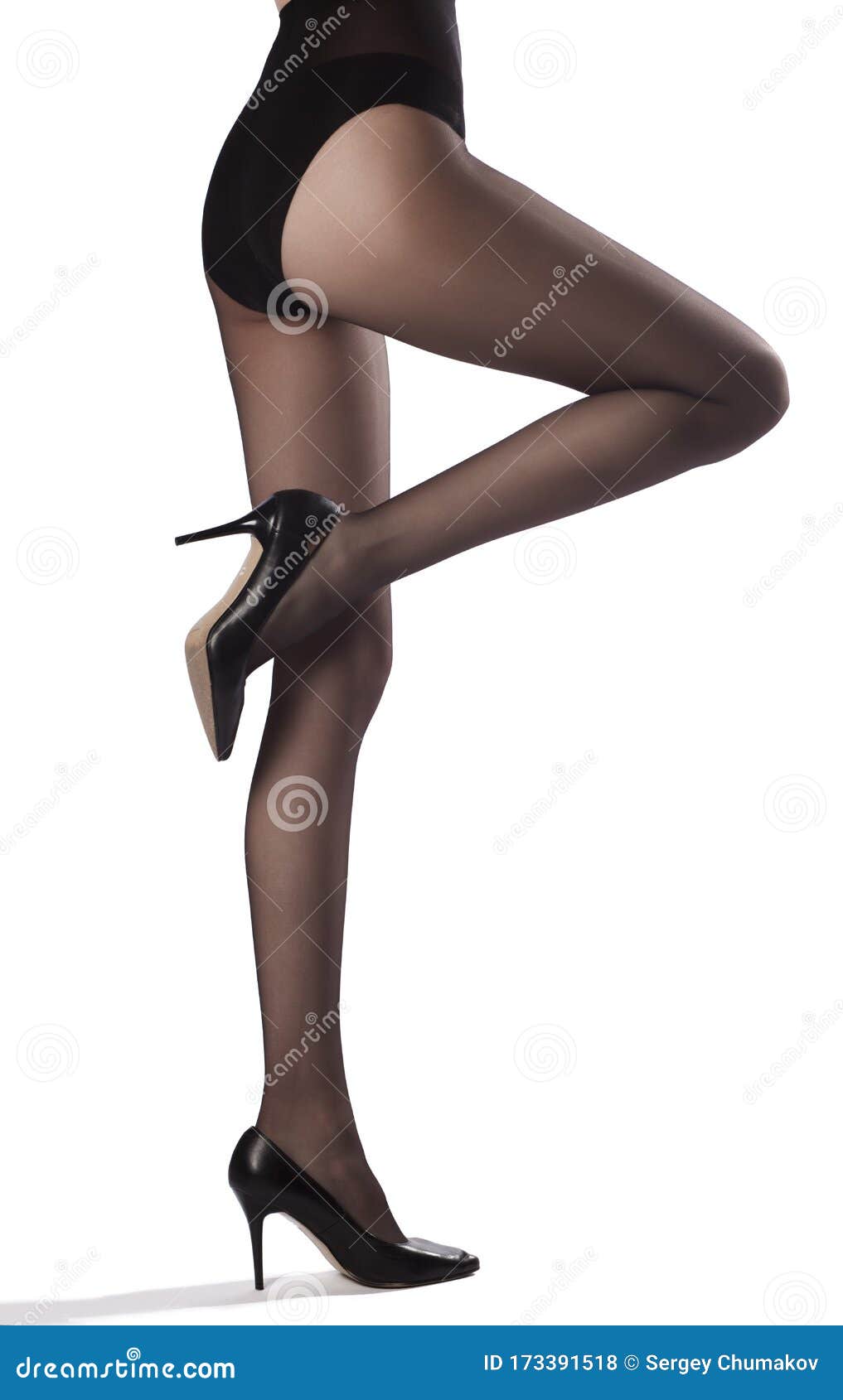 Black Tights. Female Legs with Pantyhose Stock Image - Image of glamour,  feet: 115988599