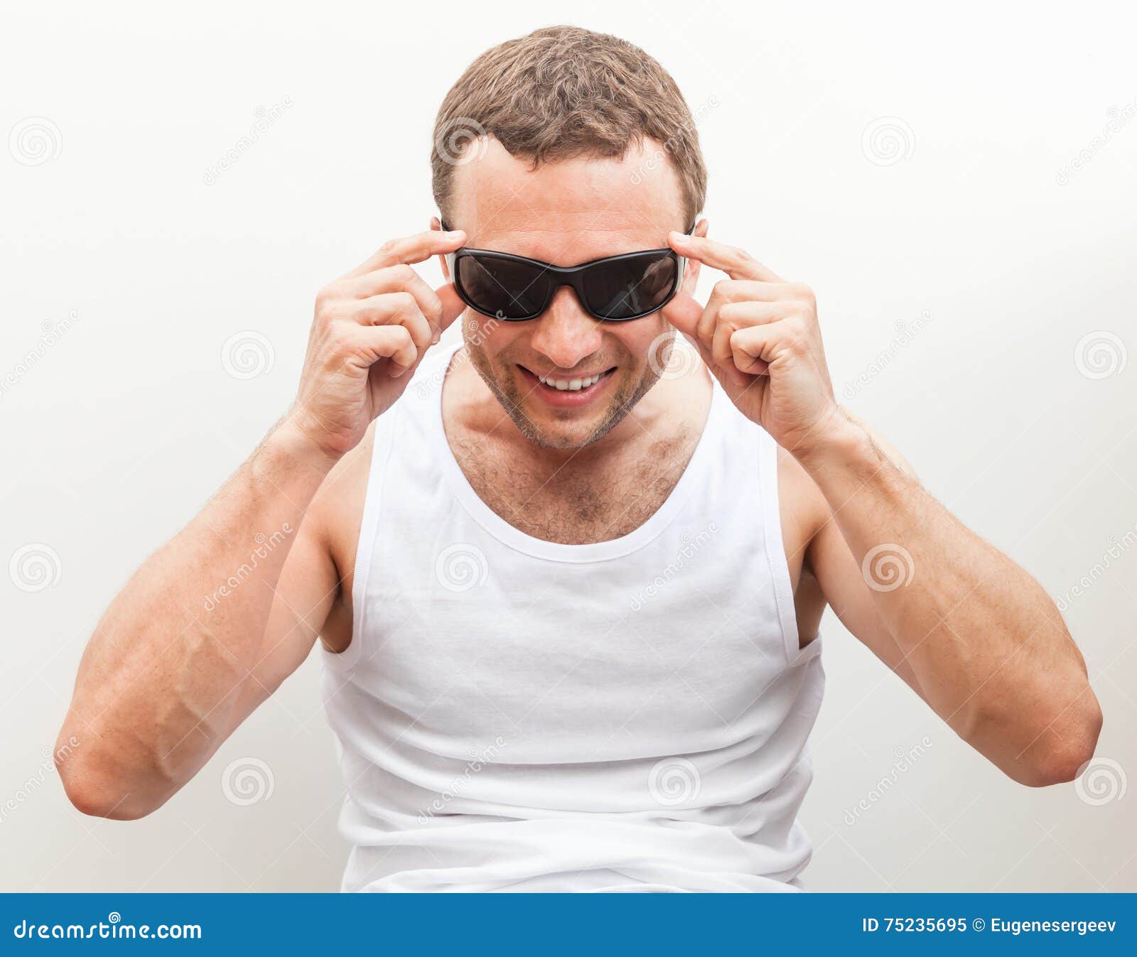Caucasian Man in Black Sunglasses Stock Image - Image of healthcare ...