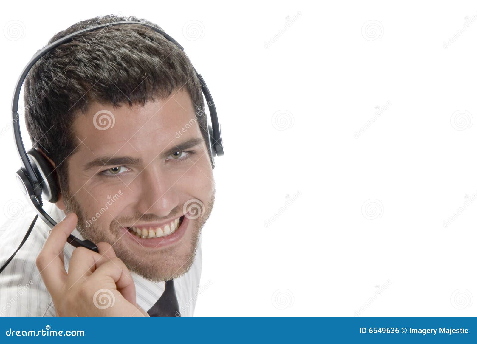 Caucasian Man Wearing Headset Stock Photo Image of communication