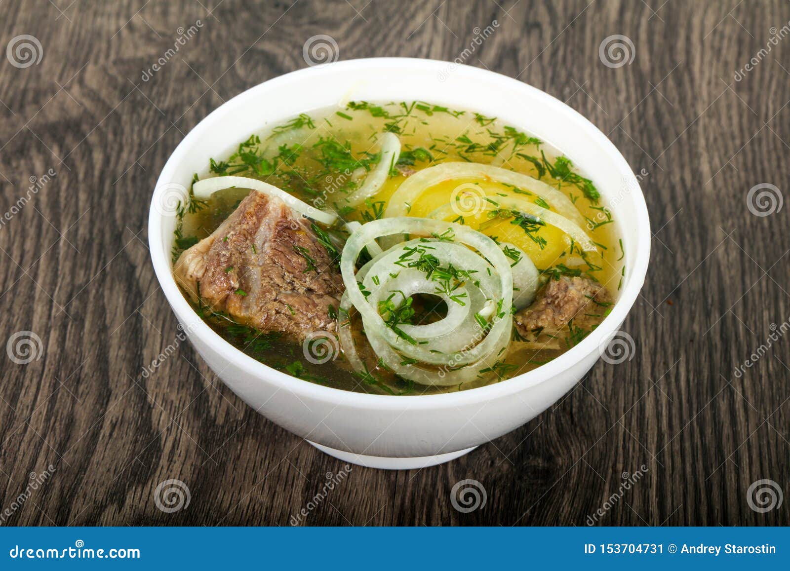 Caucasian Meat Soup - Hashlama Stock Image - Image of dinner, lamb ...