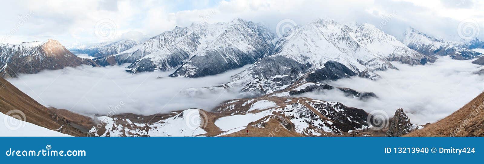caucasus mountains panorama