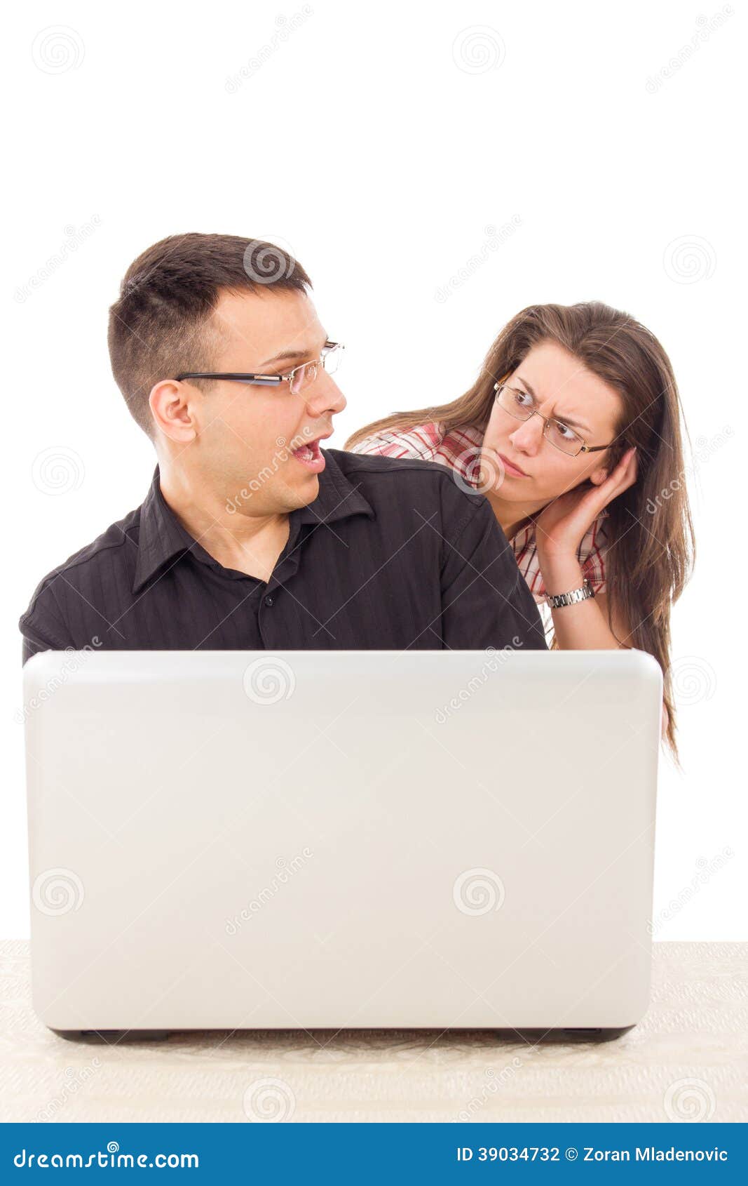 Caught In The Act Of Love Scam Cheating Over The Internet Stock Photo - Ima...