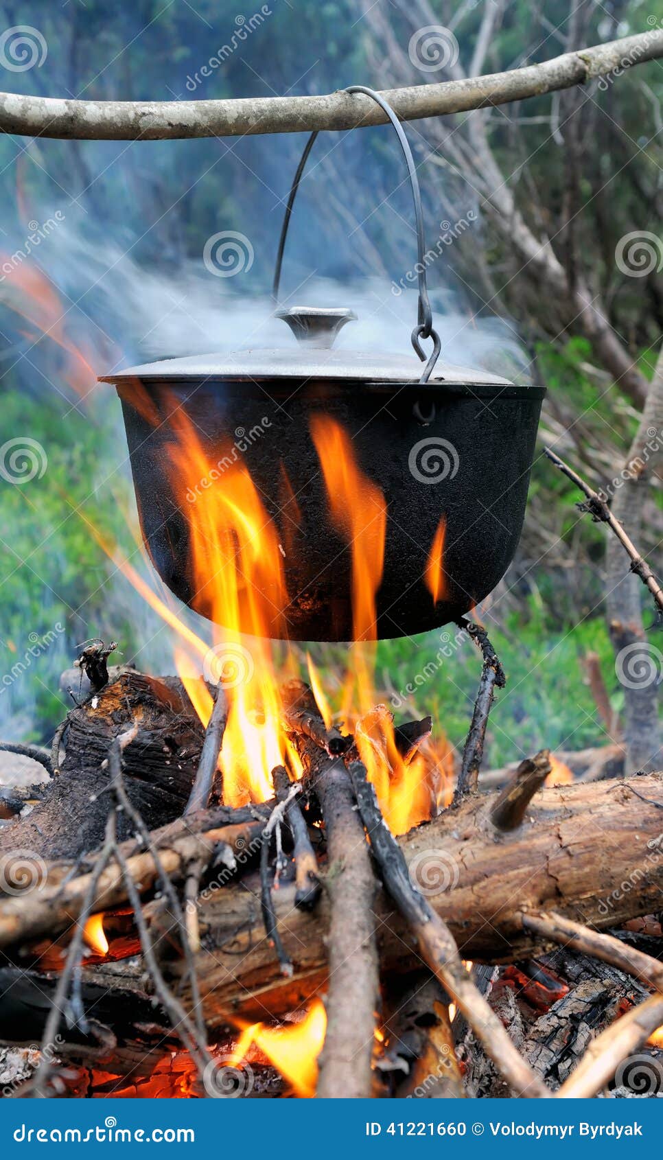 Cauldron stock photo. Image of heat, appetizing, firewood - 41221660