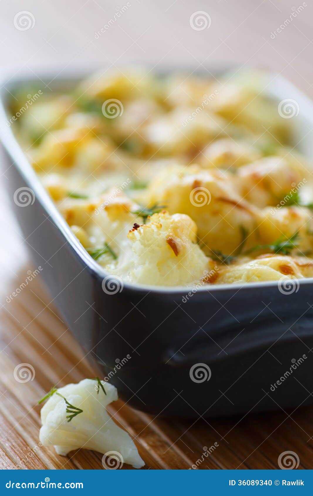 Cauliflower Baked with Egg and Cheese Stock Photo Image of heat