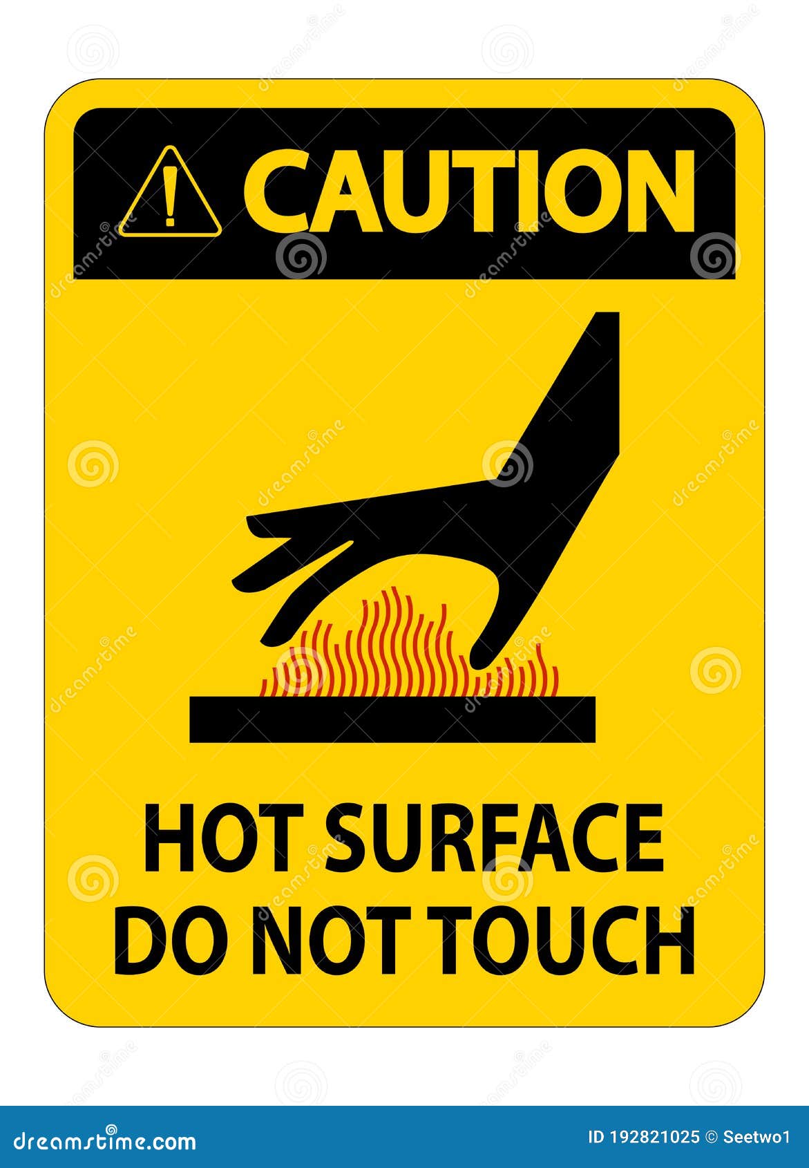 Warning/Hot Surface Inside (H6043-TGWH) Label