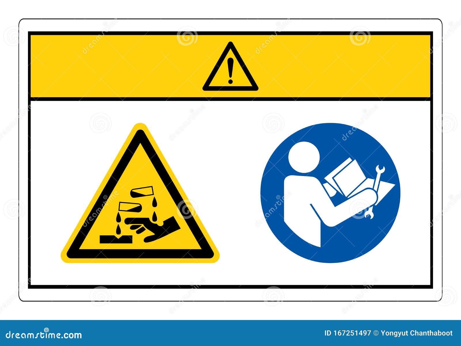 Caution Chemical Hazard Read Technical Manual before Servicing Symbol