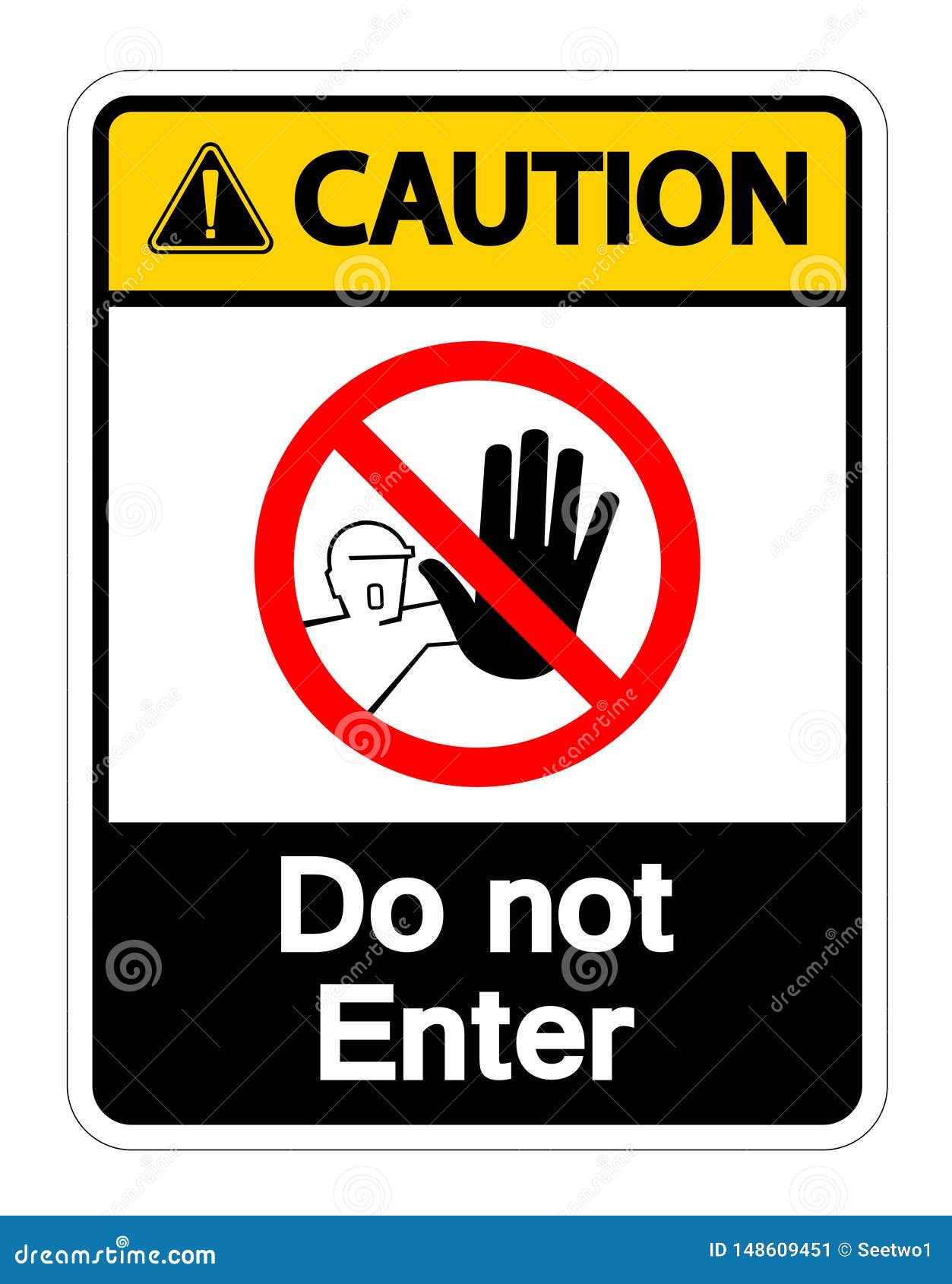 Caution Do Not Enter Symbol Sign On White Background Stock Vector Illustration Of Illegal Disallowed