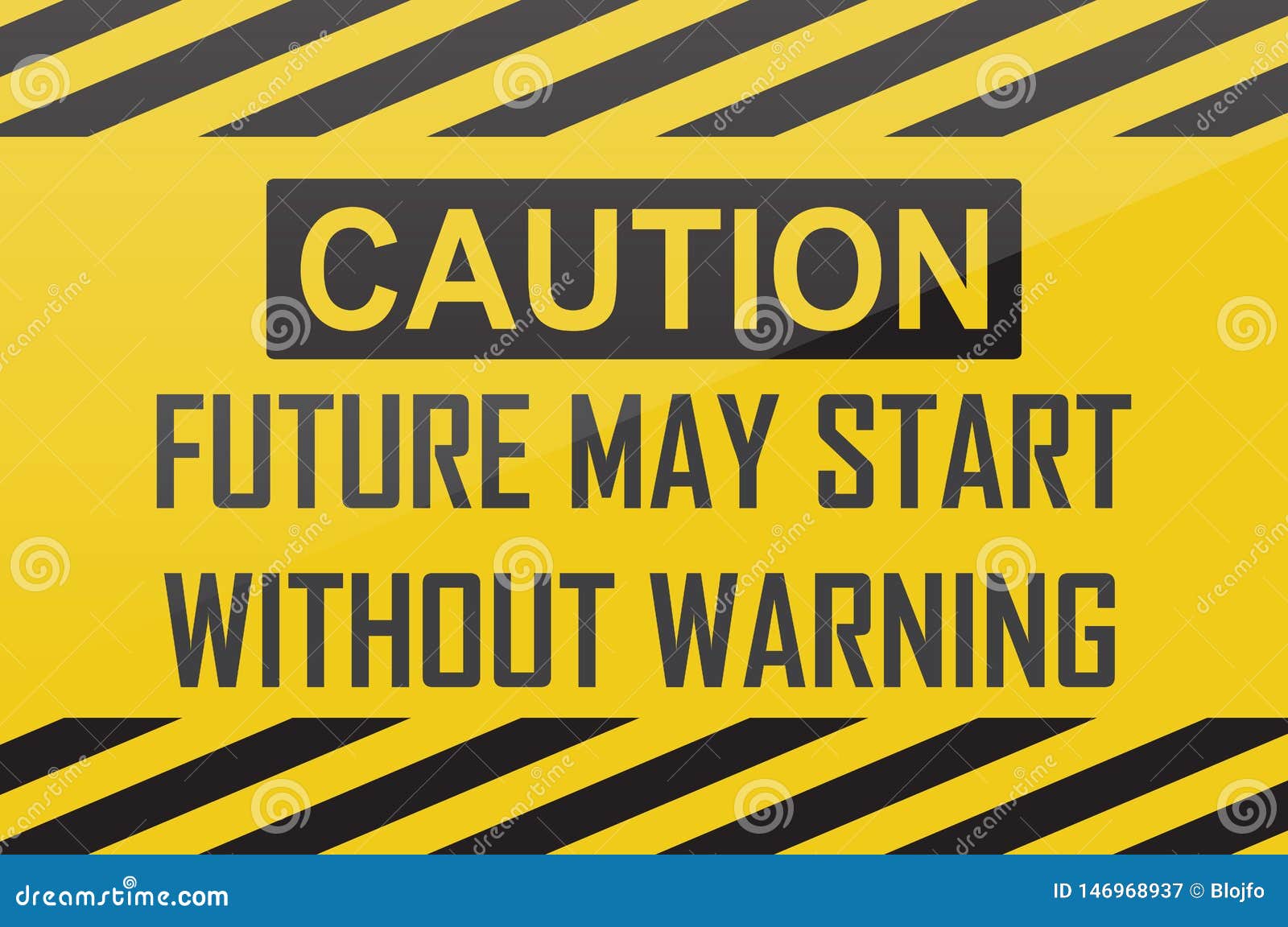 Caution future stock vector. Illustration of concept 146968937