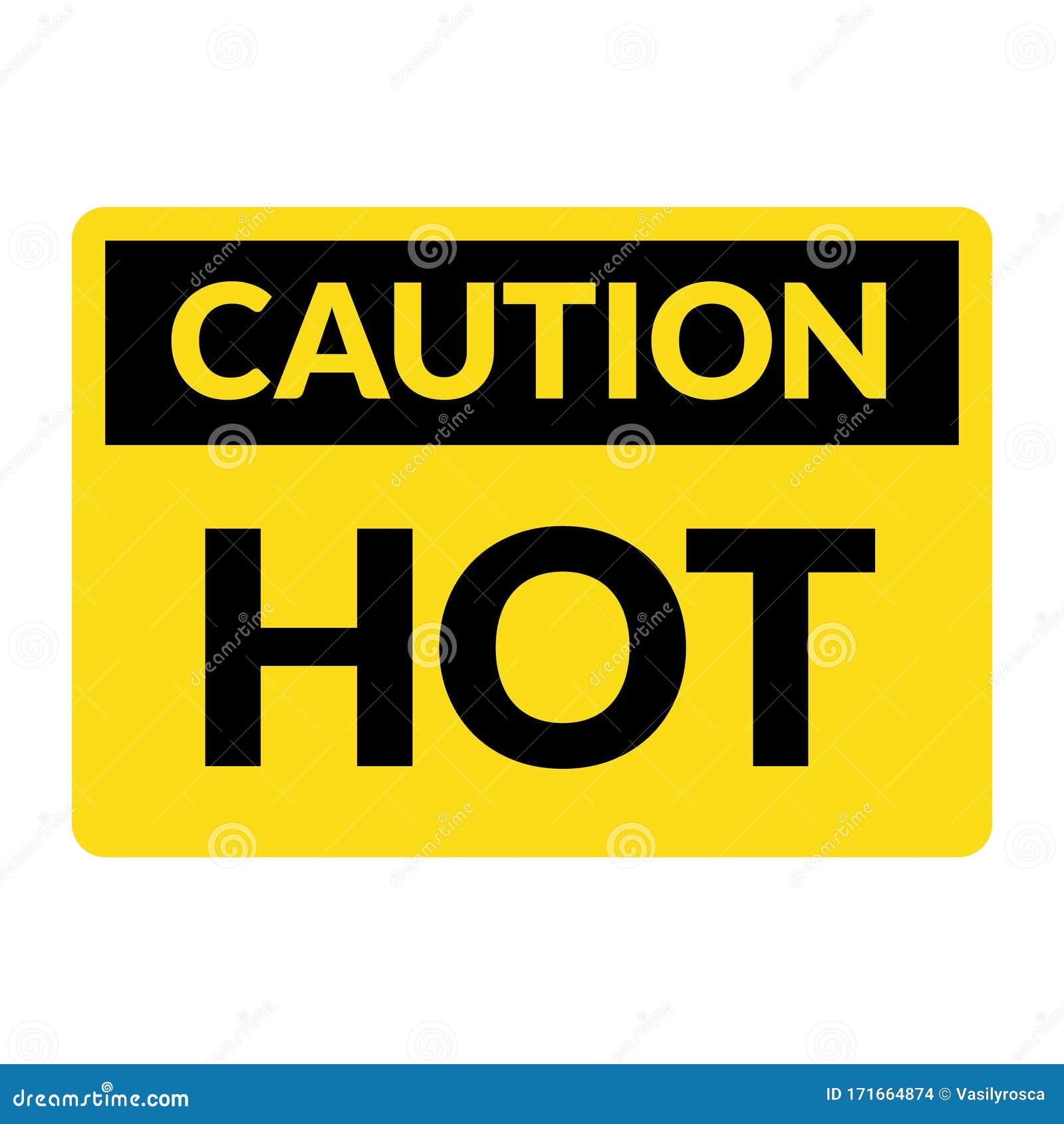 Caution Hot Warning Surface Icon. Hot Danger Sign Vector ...
