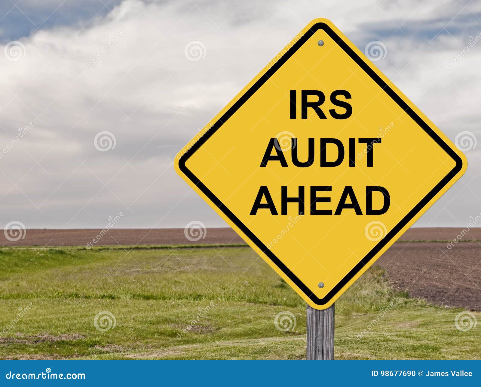 Caution Irs Audit Ahead Stock Photo Image Of Information 98677690