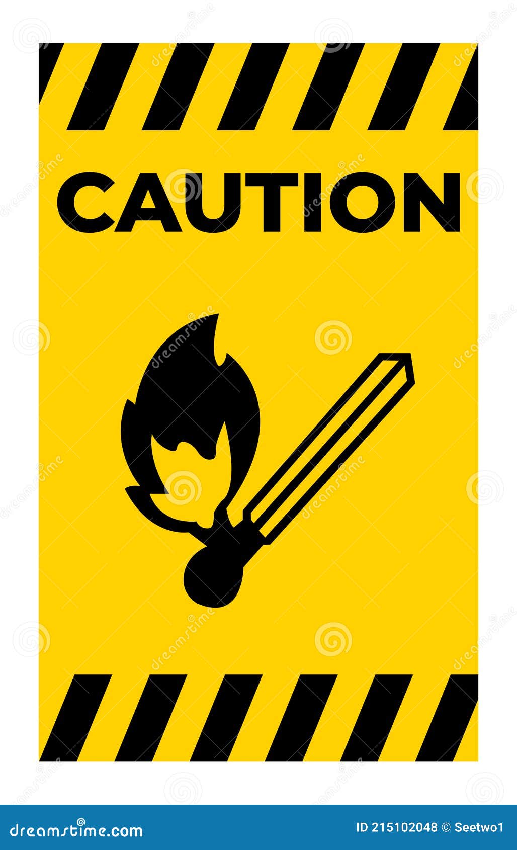 Caution No Fire Ignition Symbol Sign Isolate on White Background Stock