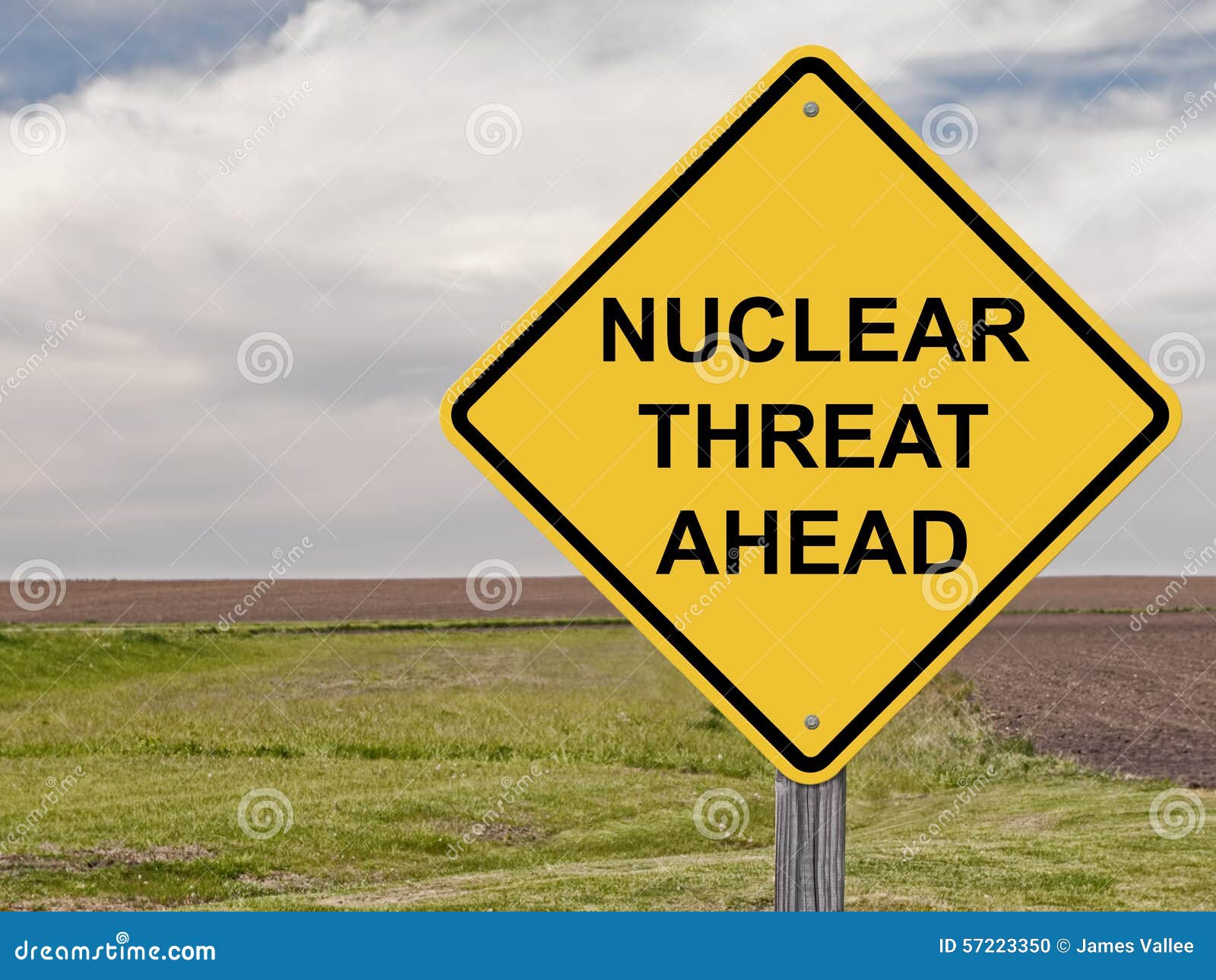 Caution Nuclear Threat Ahead Stock Photo Image of bomb, attack