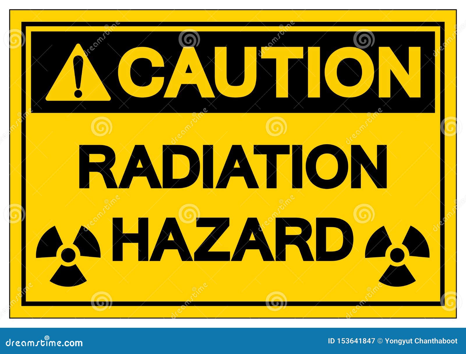 Caution Radiation Hazard Symbol Sign, Vector Illustration, Isolate on ...