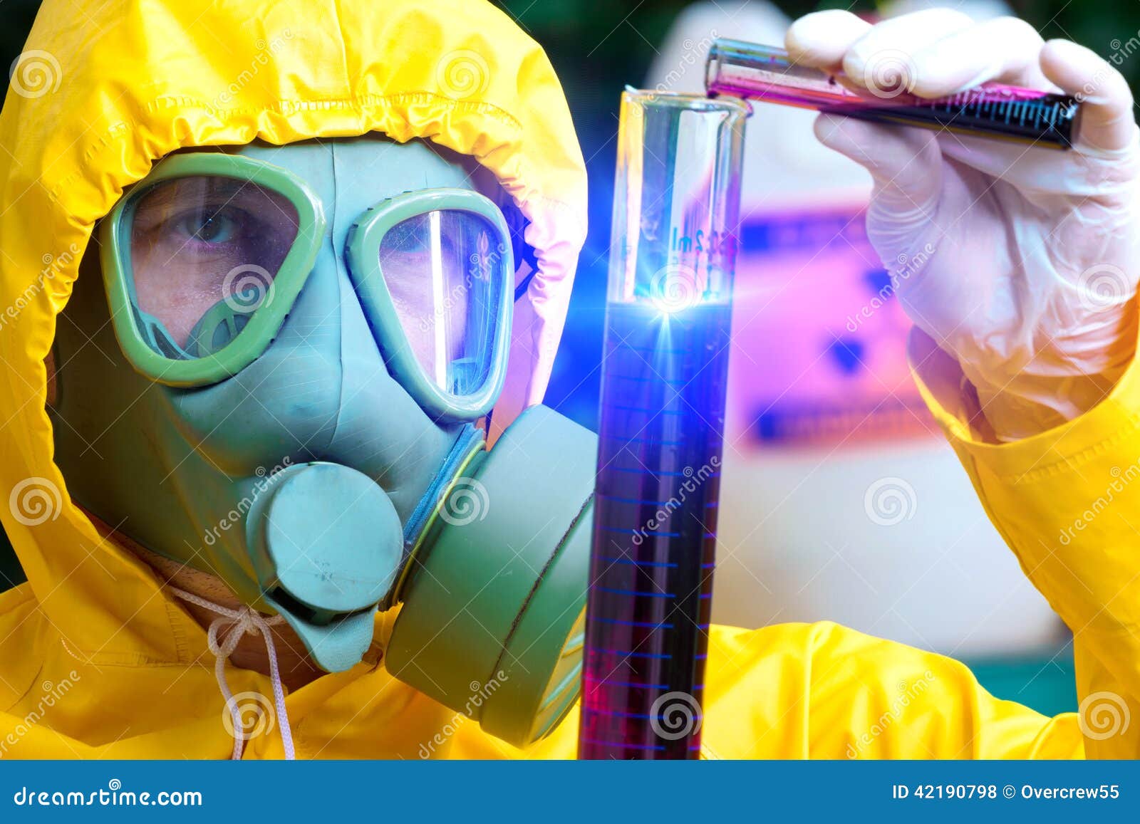 Caution radioactivity stock photo. Image of clothing 42190798