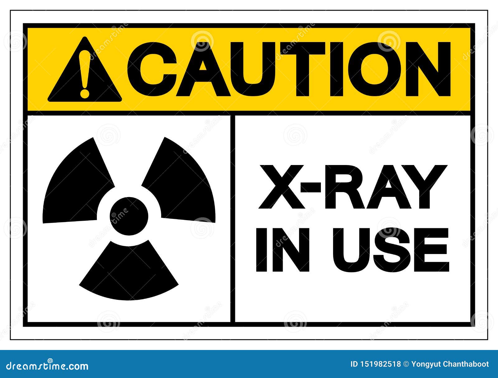 Caution XRay in Use Symbol Sign, Vector Illustration, Isolate on White